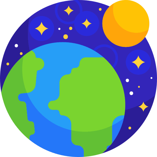 Space world earth solar system icon