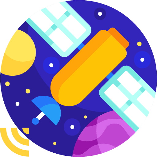 Satellite technology planet science icon Satellite technology planet science icon