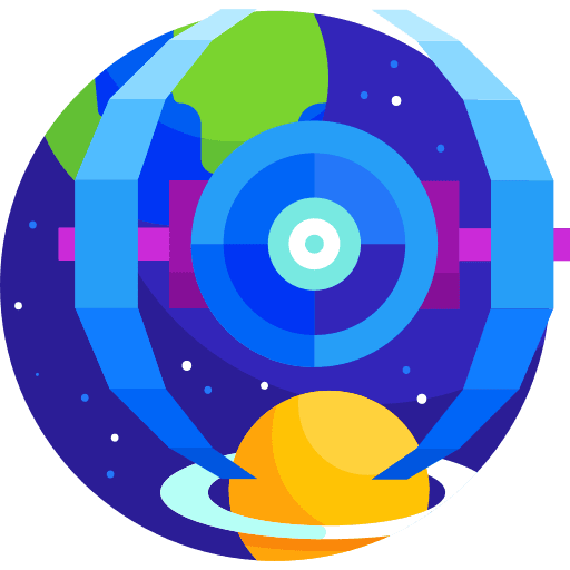 Spaceship solar system space science icon Spaceship solar system space science icon