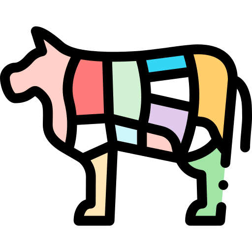 Cow farm animals cattle icon