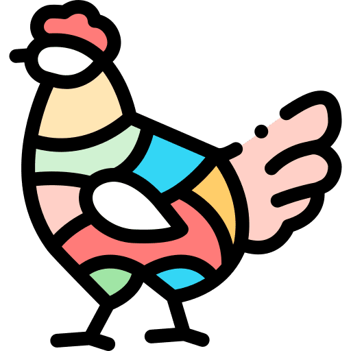 Hen animals hen butcher icon