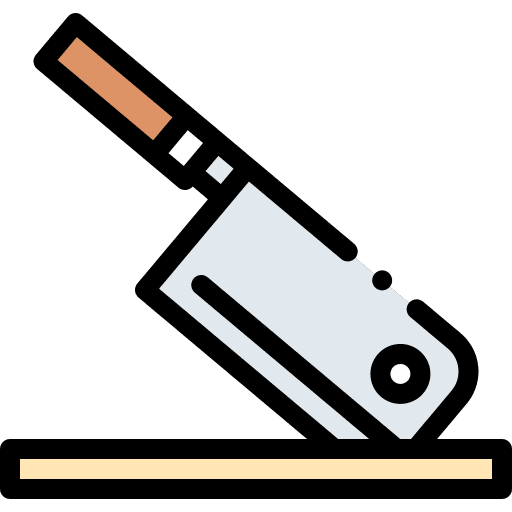 Butcher knife kitchen tools butcher food icon