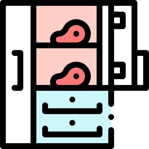 Refrigerator butcher butcher shop sausage icon