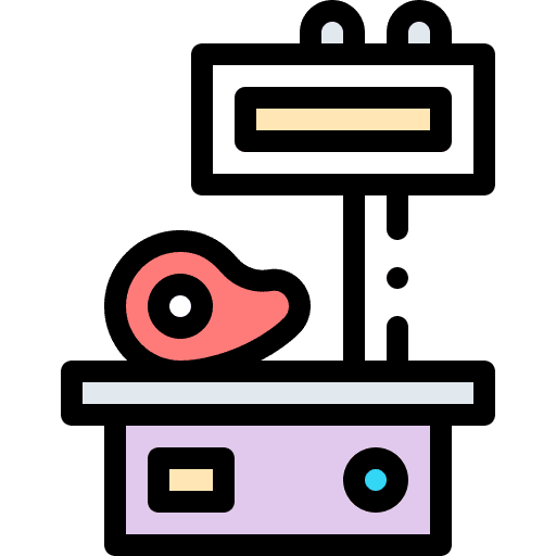 Weight scale weight scale ham leg beef icon