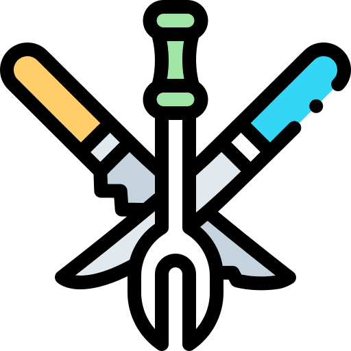 Knives meat fork butcher icon