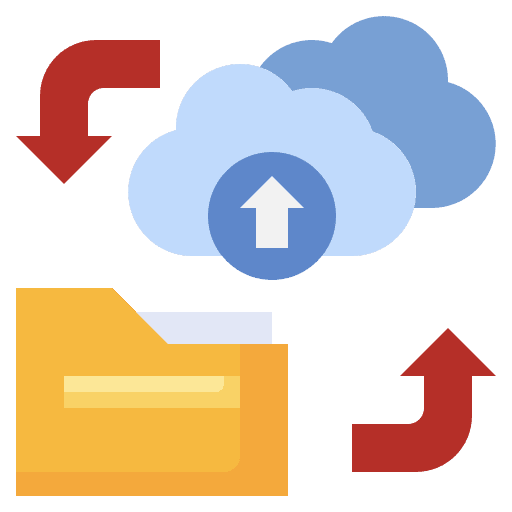 Backup folder folder network communications icon