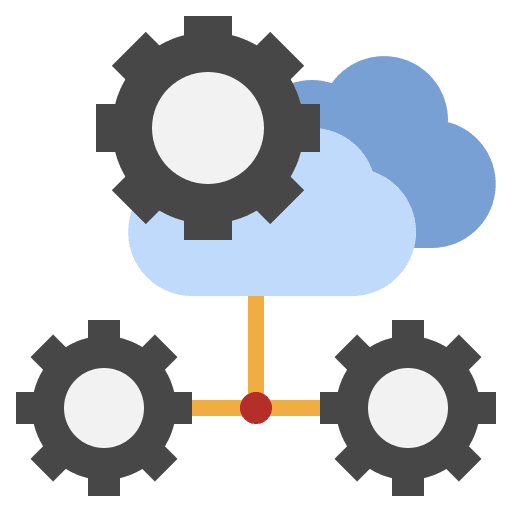 Management configuration cloud data management icon Management configuration cloud data management icon