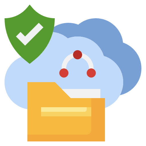 Private seo and web cloud cloud data icon
