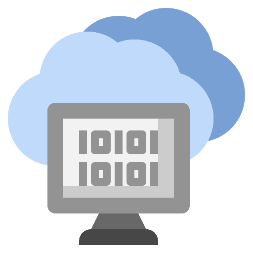 Binary code programming number data icon Binary code programming number data icon