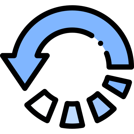 Rotating user interface ui arrow icon