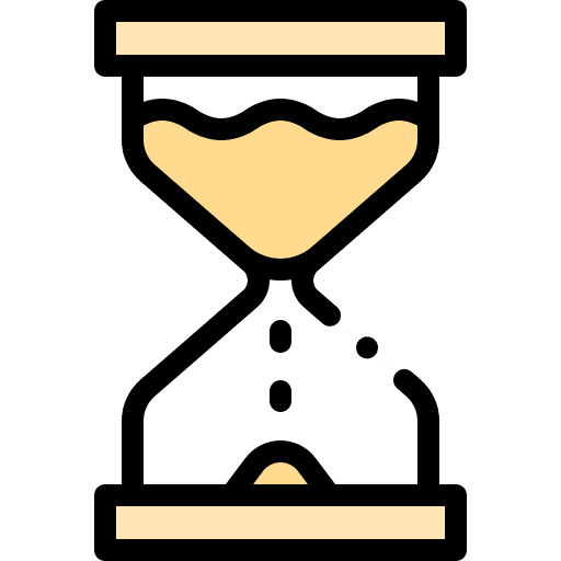 Hourglass duration clock wait icon Hourglass duration clock wait icon