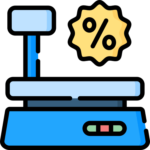 Discount commerce and shopping scales shopping icon Discount commerce and shopping scales shopping icon