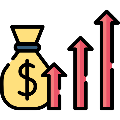 Funds commerce and shopping money bag funds icon