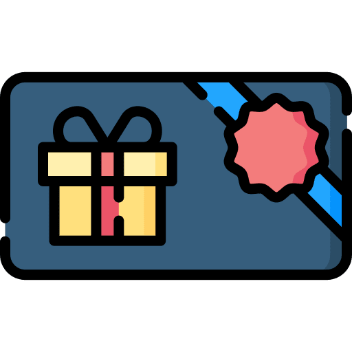 Gift card commerce and shopping offer gift icon Gift card commerce and shopping offer gift icon