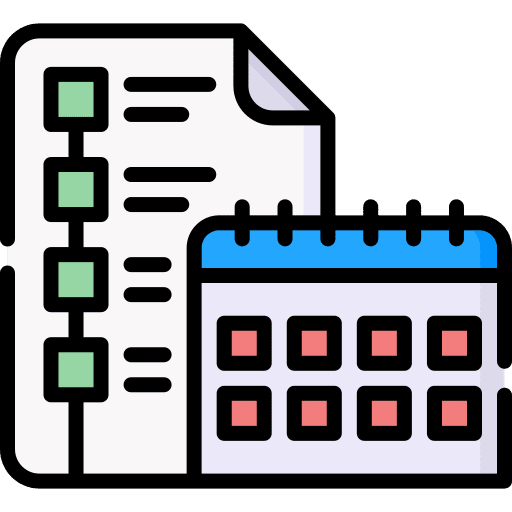 Planning file planning monthly calendar icon
