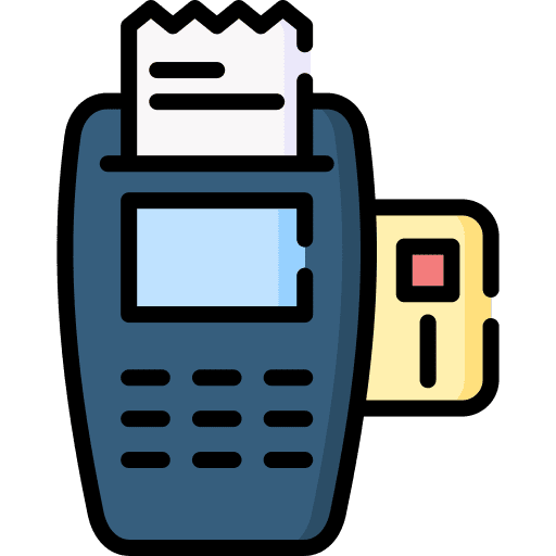 Pos card reader electronics machine icon