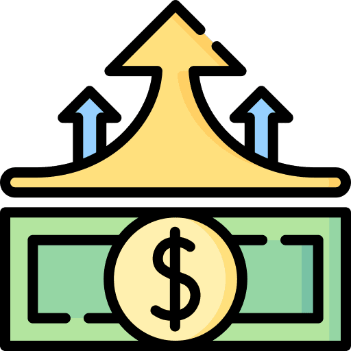 Increase up arrow profits commerce and shopping icon Increase up arrow profits commerce and shopping icon