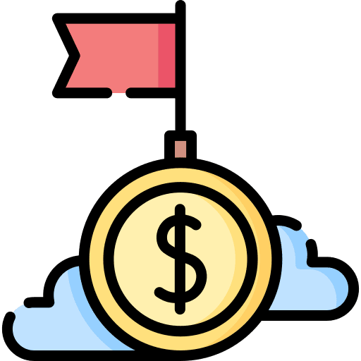 Profit flag cloud profit icon Profit flag cloud profit icon