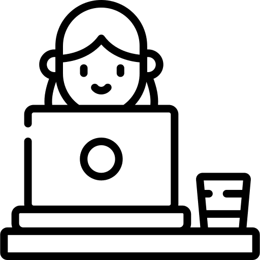 Digital nomad freelancer computer comfort zone icon