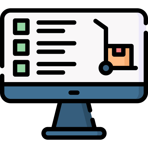 Warehouse screen warehouse trolley icon Warehouse screen warehouse trolley icon