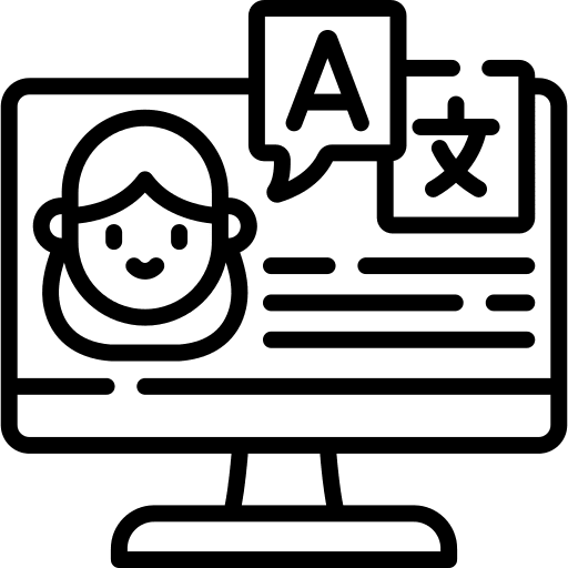 Translator translator communications screen icon Translator translator communications screen icon