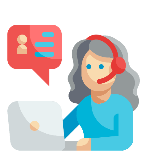 Customer service contact customer service woman icon