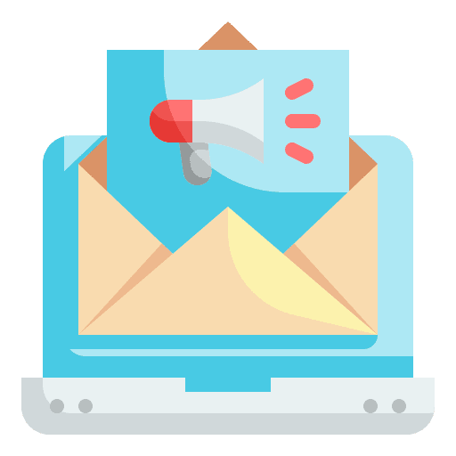 Email laptop newsletter marketing icon