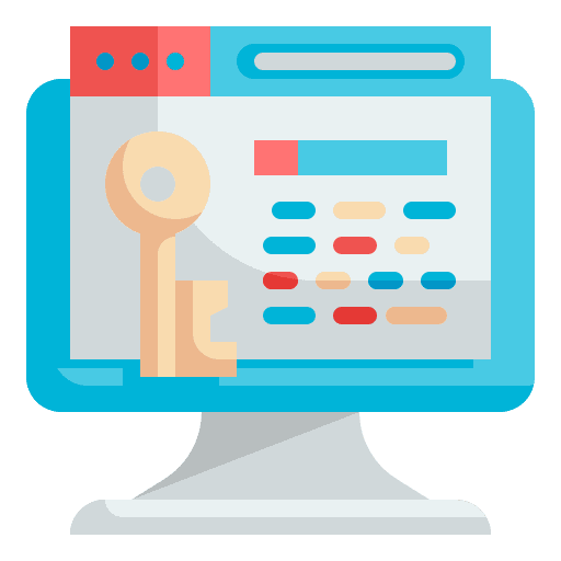 Keyword electronics keyword password icon