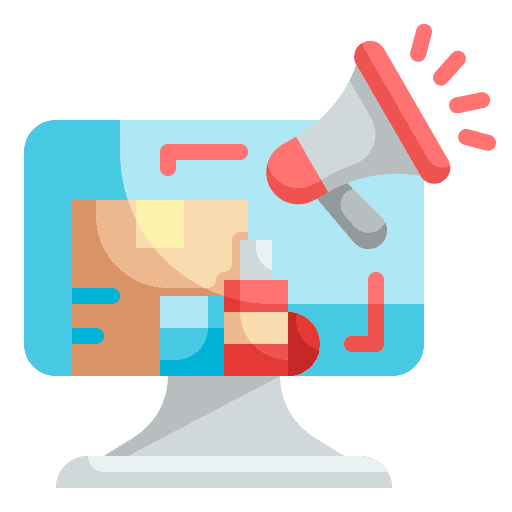 Product megaphone marketing computer icon