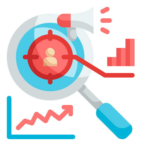 Research user bar chart graph icon