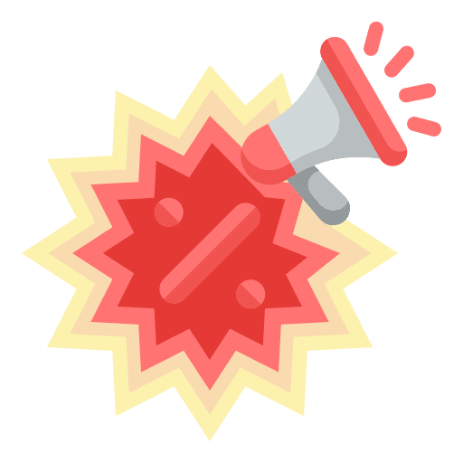 Discount commerce discount advertising icon Discount commerce discount advertising icon