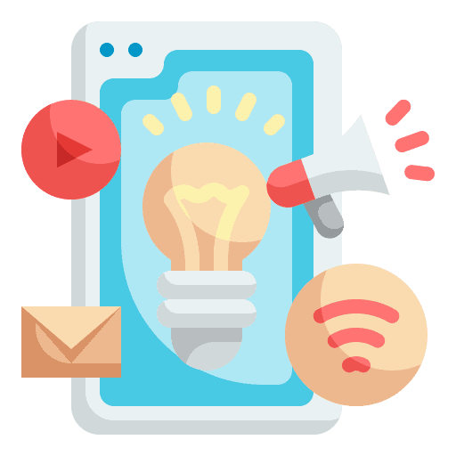 Idea marketing communications idea icon Idea marketing communications idea icon