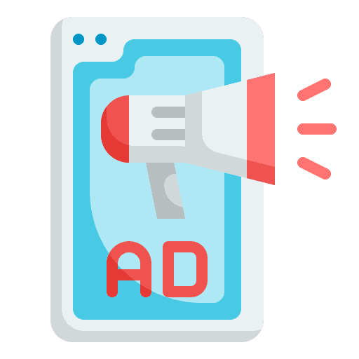 Smartphone ad electronics advertising icon Smartphone ad electronics advertising icon