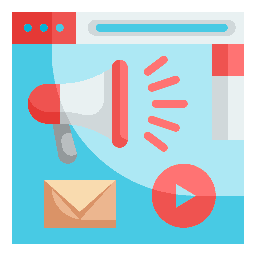 Website website browser megaphone icon Website website browser megaphone icon