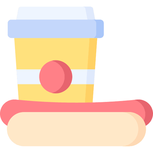 Hot dog drink hot dog paper cup icon