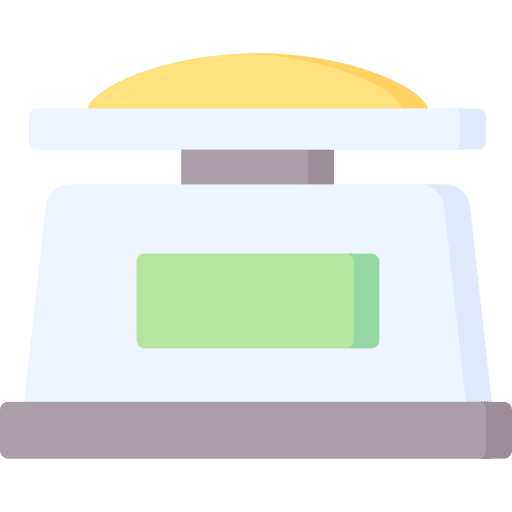 Kitchen scale kitchenware food and restaurant kitchen scale icon