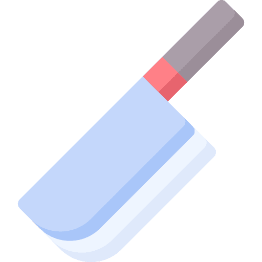 Cleaver cut knife butcher icon Cleaver cut knife butcher icon
