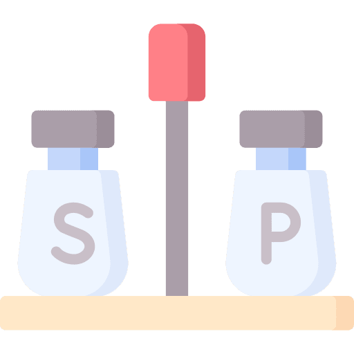 Salt food and restaurant pepper kitchen icon Salt food and restaurant pepper kitchen icon