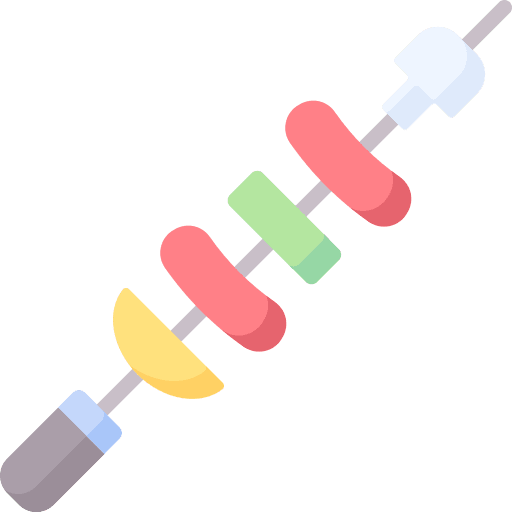 Skewer meat grill skewer icon Skewer meat grill skewer icon