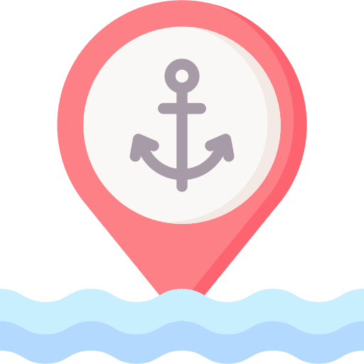Anchor lake sailing quay icon