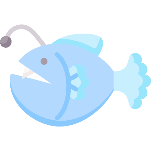 Anglerfish animal kingdom wild life aquatic icon