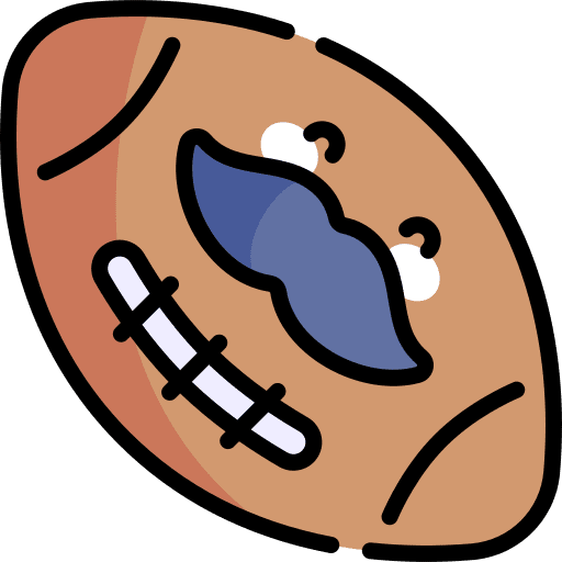 American football game sports and competition moustache icon American football game sports and competition moustache icon
