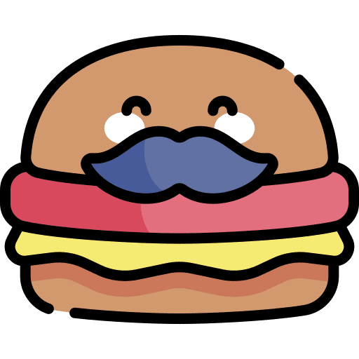 Burger hamburger fast food moustache icon Burger hamburger fast food moustache icon
