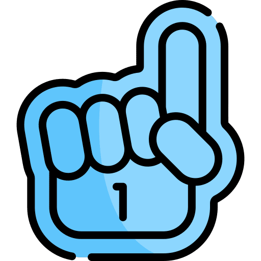 Foam hand number one gestures hand icon Foam hand number one gestures hand icon