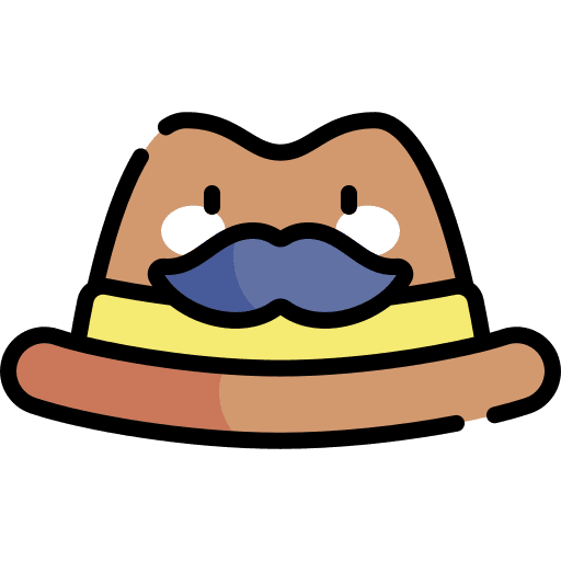 Hat fathers day love mustache icon Hat fathers day love mustache icon