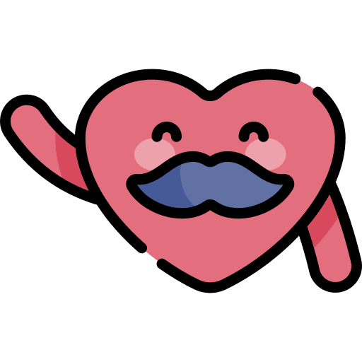 Heart moustache best dad fathers day icon Heart moustache best dad fathers day icon