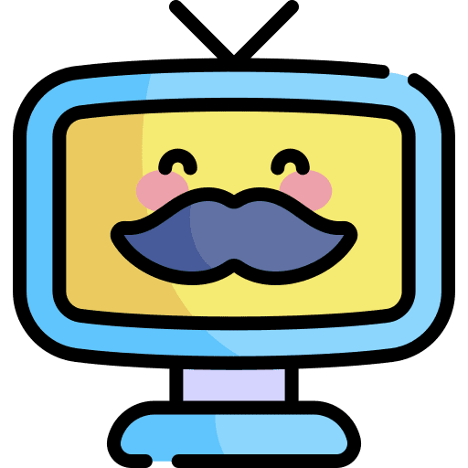 Tv screen moustache monitor tv screen icon Tv screen moustache monitor tv screen icon