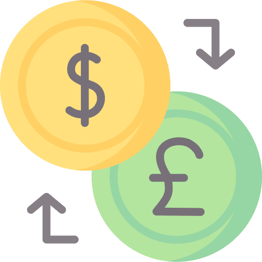 Currency exchange dollar payment change icon