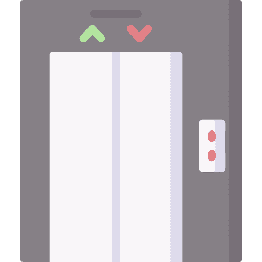 Elevator hotel service doors lift icon