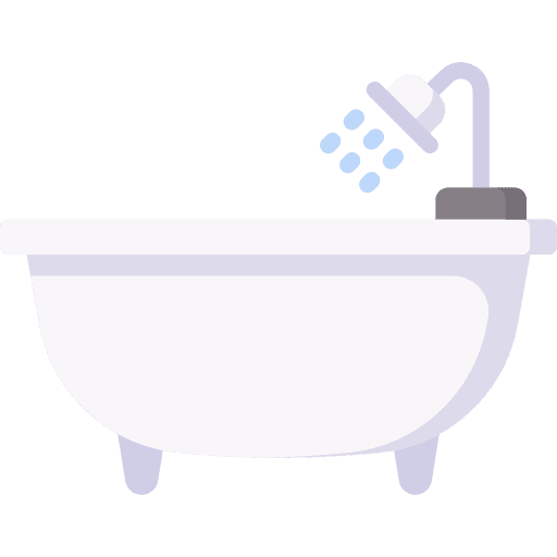 Bathtub hygiene bathroom washing icon Bathtub hygiene bathroom washing icon